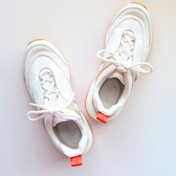 Michael Kors Chunky White Orange Sneakers Athleisure Sporty Tennis Shoes 7 - Picture 15 of 16